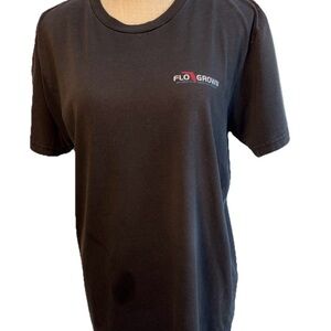 FloGrown Men's Black T-Shirt Mudder Truck w/US & FL Flags Size Large